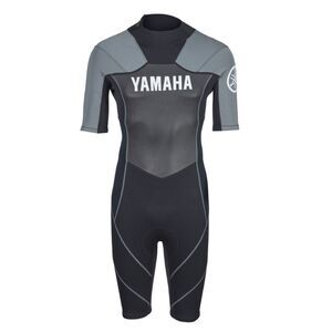 Yamaha Men’s Shorty Sleeve Wetsuit Neoprene Rashguard in Black & Gray size XL